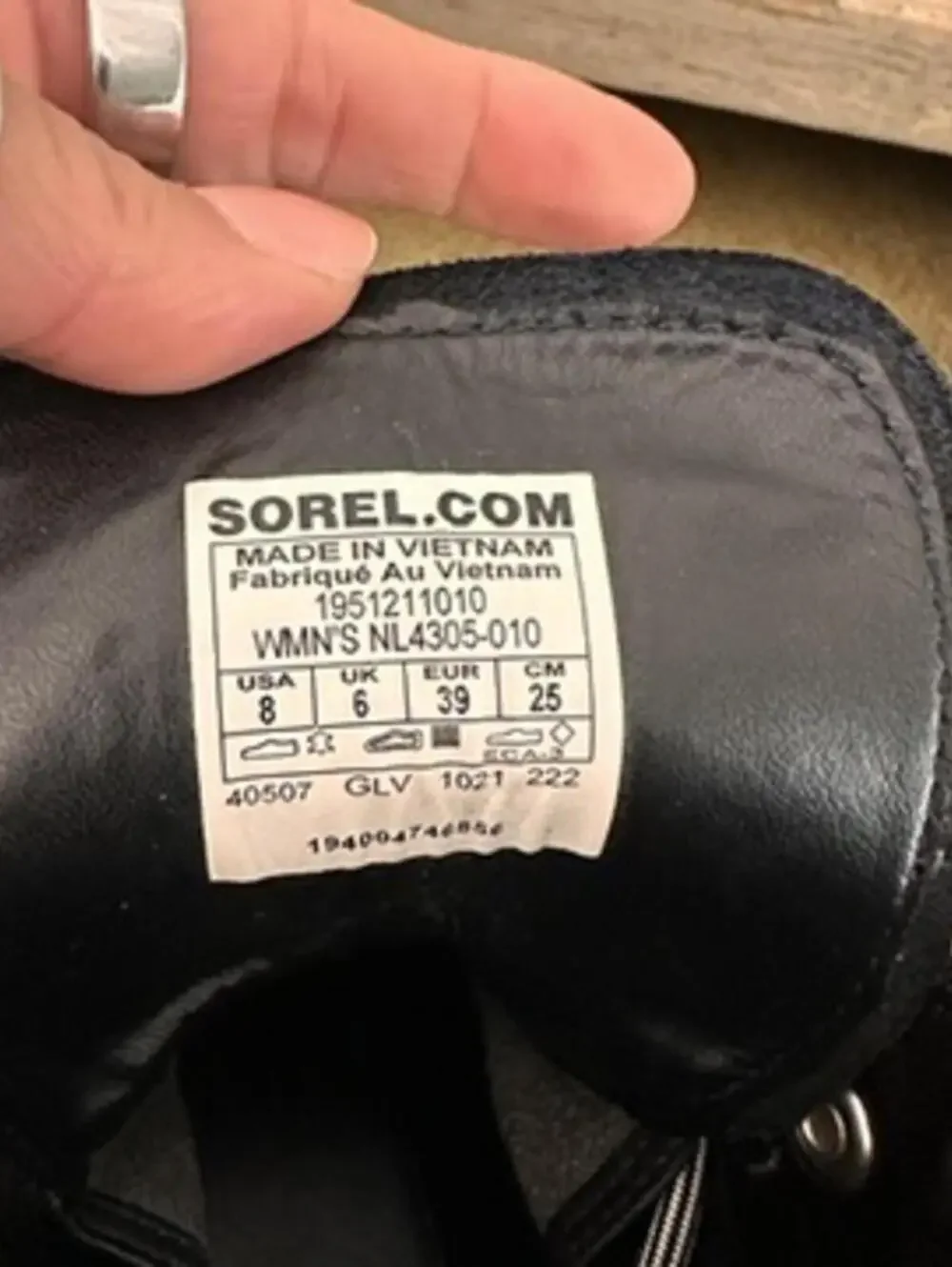 Sorel Brex Lace Waterproof Booties Size 8‎ Black Chalk
